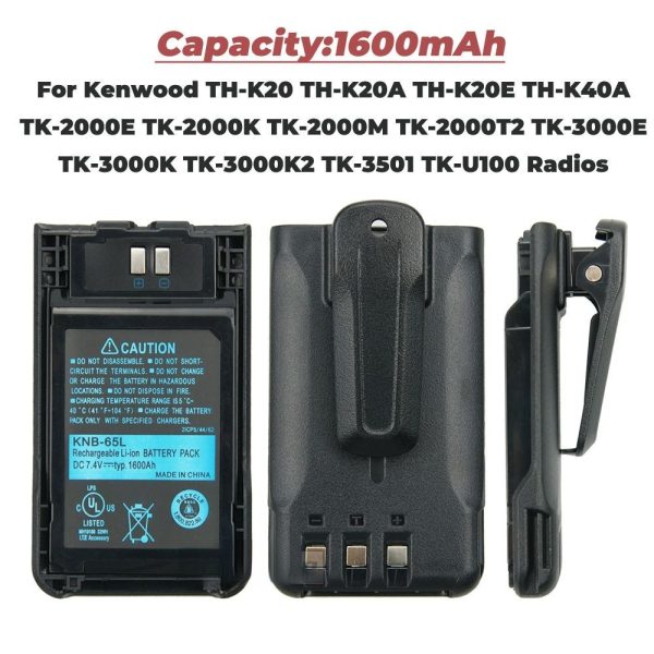 Replacement Battery KNB-63L KNB-65L Li-ion Battery for Kenwood TH-K20 TH-K20A TH-K20E TK2000 TK3000 TK3501 TK3212 Two-Way Radio - Image 2