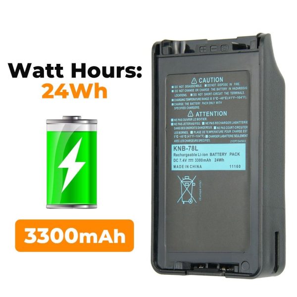 KNB-78L KNB-55L 3300mAh Replacement Battery for Kenwood TK-3360  TK-3160 TK-2170  TK-3170 NX-220 NX-320 TK-3140 TK-2160 Walkie Talkie - Image 5