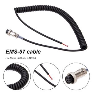 8 Pin Mic Cable Cord VHF/UHF Band Round Plug Microphone Extension Cable Replacement Walkie Talkie Parts for Alinco EMS-57 EMS-53 Hand Microphone