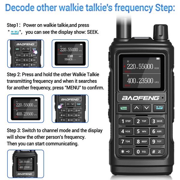 Baofeng UV-17L Pro Walkie Talkie Waterproof Long Range 16KM Tri Band Wireless Copy Frequency Two Way Radio For Outdoor Hunting - Image 4