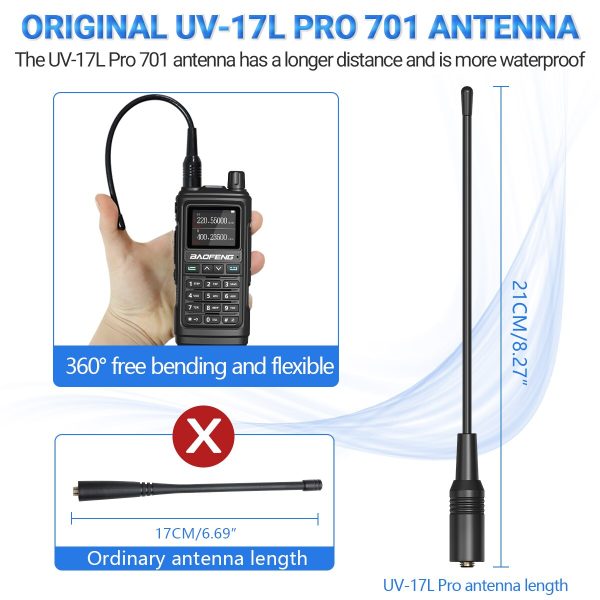 Baofeng UV-17L Pro Walkie Talkie Waterproof Long Range 16KM Tri Band Wireless Copy Frequency Two Way Radio For Outdoor Hunting - Image 5