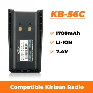 Replacement Battery for Kirisun FP-560 PT-560 KB-56C KBC-56C Li-Ion 1700mAh Spare Batteries