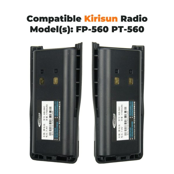 Replacement Battery for Kirisun FP-560 PT-560 KB-56C KBC-56C Li-Ion 1700mAh Spare Batteries - Image 2