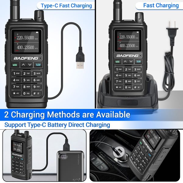 Baofeng UV 17 Pro V2 Wireless Copy Frequency Walkie Talkie 16 KM Long Range Waterproof Flashlight Type-C Charger Ham Radio UV 5R - Image 6
