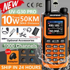 Baofeng UV-G30 Pro Long Range PortableTransceiver 1000 Channel Type-C Charge Waterproof FM Radios