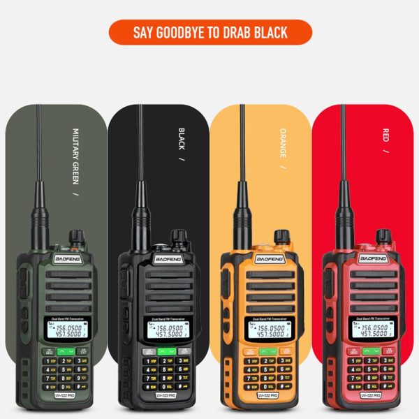 2023 2pcs/lot Baofeng UV S22 PRO V2 V1 IP68 Waterproof True 10W Power Walkie Talkie Type-C Charger Powerful UHF VHF Long Range UV-9R Plus Radio - Image 6