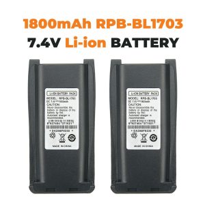 2X Replacement Battery for HYT RPU7500 RPV7500 PN BH1801 BL1703 BL1703Li BL2102 BL1703