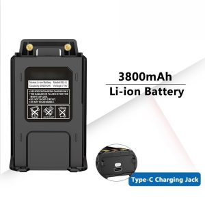 Upgraded Type-C 3800mAh Battery BL-5 Fast Charge for Baofeng UV5R UV-5RA etc Series