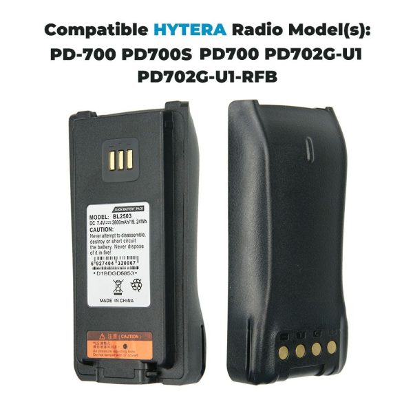 BL2503 2600mAh Rechargeable Battery for PD702V PD700 PD700S PD780 PD780G PD705 PD785 PD785G etc - Image 3