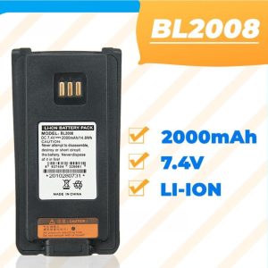 2000mAh BL2008 Battery for Hytera PD700/700S PD780 PD780G PD880 PD980 PD980(Thick) Radio Rapid Battery Charger