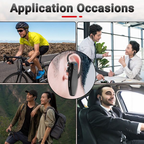 Cell phone Walkie Talkie Wireless Bluetooth PTT Headset Earpiece Hands-free - Image 2