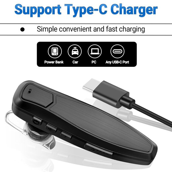 Cell phone Walkie Talkie Wireless Bluetooth PTT Headset Earpiece Hands-free - Image 5
