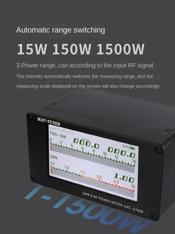 For Shortwave Radio Mat-Tuner MAT-S1500 Digital Standing Wave Meter SWR RF Power Meter - Image 2