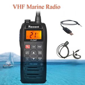 Recent RS-39M VHF Marine Band IP-X7 Waterproof Handheld Walkie Talkie Transceiver Two Float Boat Vessel Talk Two Way Radio