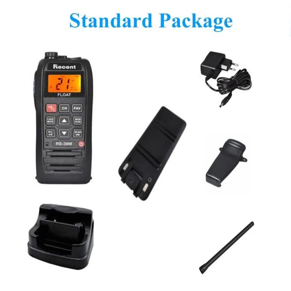Recent RS-39M VHF Marine Band IP-X7 Waterproof Handheld Walkie Talkie Transceiver Two Float Boat Vessel Talk Two Way Radio - Image 6
