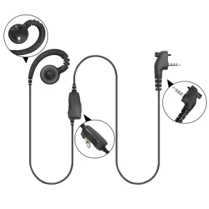 G Shape 1-Wire Swivel Earpiece For Vertex VX450 VX451 VX454 EVX531 EVX534 Portable Radio