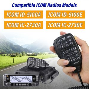 Replacement HM-207 Hand Control Microphone for ICOM IC-2730E ID-5100A ID-5100E IC-2730A Mobile Radios