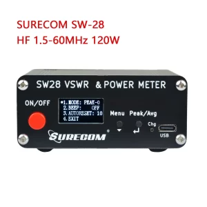SURECOM SW-28 SWR PowerMeter HF 1.5-60MHz 120W M Type Connector for Two Way Radio Walkie Talkie