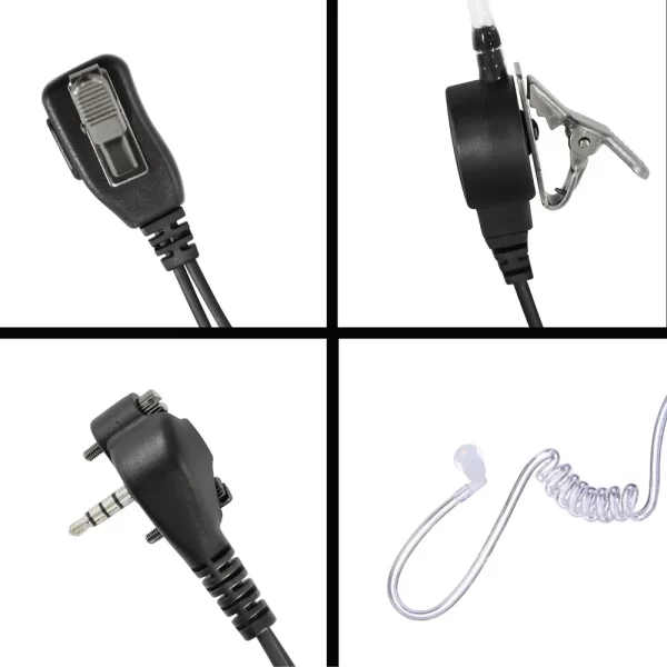 Vertex Portable Radios Air Acoustic Tube 2-Wire Surveillance Mic Headphone Earpiece - Image 4