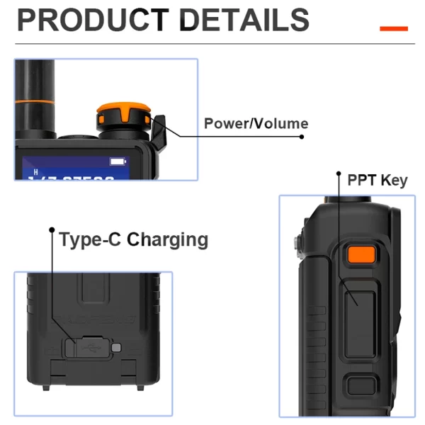 BF-K5 PLUS BAOFENG BF-K5plus NEW ARRIVAL UV-K5/UV-K6 Upgraded Version High Power/Long Range/Long Standby 12W High Capacity AM FM Two Way Radio Full Band - Image 5