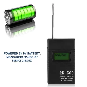 RK-560 Frequency Counter Meter 50MHz-2.4GHz Portable Handheld Test Radio Meter CTCSS/DCS Decoder for RK560 Two-Way Radio Walkie Talkie