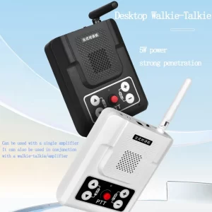 NEW 5W high-power 80dB volume adjustable frequency desktop two way radio multi-function can be linked and wall-mounted charging