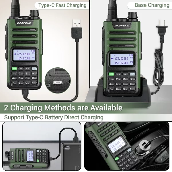BaoFeng M-13 Pro AM FM Walkie Talkie Long Range Two Way Transceiver Ham Radio Wireless Copy Frequency Type-C UV 13 Pro Radio - Image 4