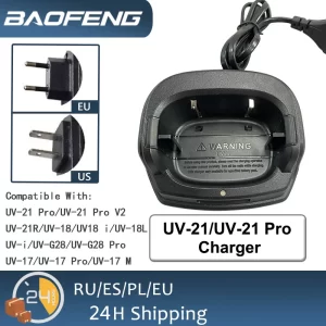 Desktop Charger for Baofeng UV-21/UV-21 Pro / UV-21 Pro V2 / UV-21R/ UV-18/UV18 i/ UV-i/ UV-18L/UV-G28/ UV-G28 Pro/ UV18H/UV18 Pro