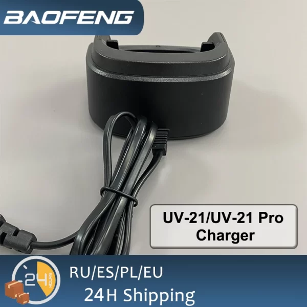 Desktop Charger for Baofeng UV-21/UV-21 Pro / UV-21 Pro V2 / UV-21R/ UV-18/UV18 i/ UV-i/ UV-18L/UV-G28/ UV-G28 Pro/ UV18H/UV18 Pro - Image 6