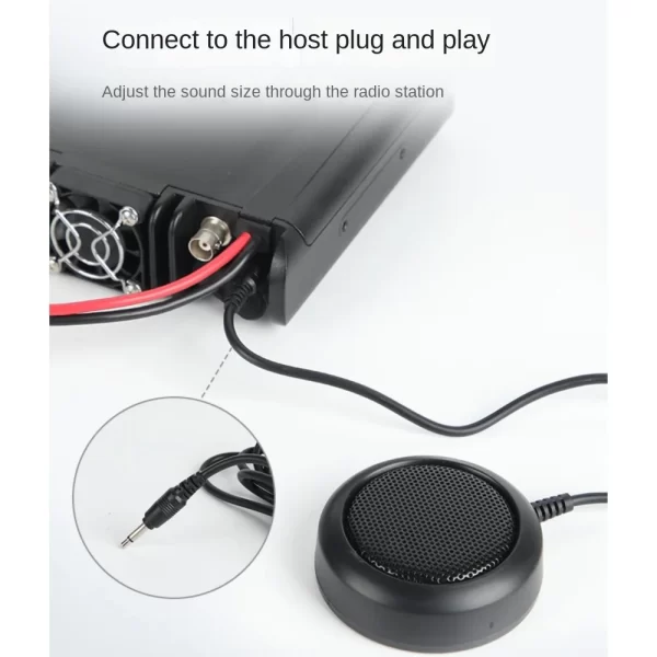 Mobile Transceiver Small Speaker Super Mini External Speaker Yaesu ICOM 3.5mm Mono 1.5m Cable Length - Image 3