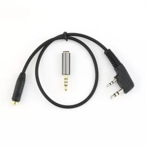 2024 New Splitter Audio Phone Earphone Transfer Cable 2Pin K1 To 3.5MM for Kenwood TYT for Baofeng UV5R 888S Walkie Talkie