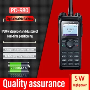 Hytera PD980 HYT Digital Noise Reduction Relay Full-Duplex Call Bluetooth Transmission IP68 Waterproof Dustproof DMR Walkie Talkie