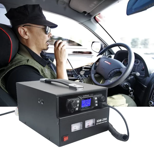 KDW-230A Mobile Radio Iron Case Box with 13.8V Power supply for Kenwood TK868 TK868G Yaesu FT-1907 FT-2900 FT-7900 FT-1900 walkie talkie - Image 3