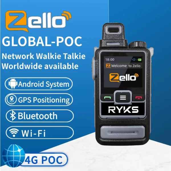 Long Range 4G LTE Zello Radio PTT Bluetooth Long Range GPS Wifi Network PoC Walkie Talkie - Image 2