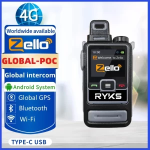 Long Range 4G LTE Zello Radio PTT Bluetooth Long Range GPS Wifi Network PoC Walkie Talkie