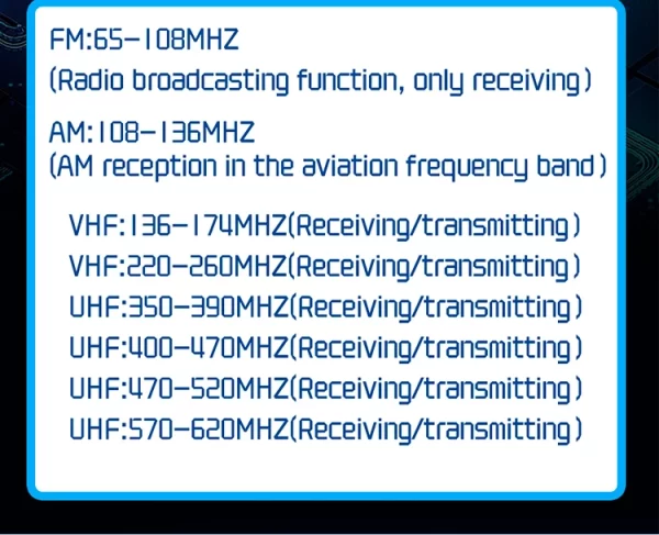 ZASTONE M9 10W AM Air Aviation Band High Power Walkie Talkie CTCSS FM Radio - Image 5