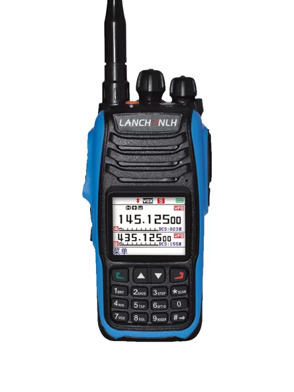 LANCHONLH HG-UV79 Bluetooth Walkie Talkie 10W Amateur  Dual-Band VHF UHF Radio Handheld TransceiverHam Radio Station with Air Band Receive Color LCD Finger PTT Motorcycle