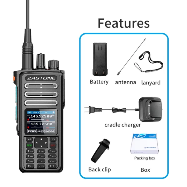 ZASTONE M9 10W AM Air Aviation Band High Power Walkie Talkie CTCSS FM Radio - Image 4