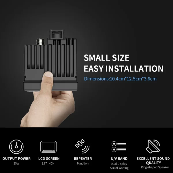 Zastone Z318 Dual-band UHF VHF Mini Vehicle Two way Radio - Image 3