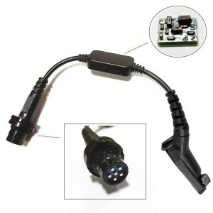 For PRC152 /PRC-148 Harris walkie talkie 6 pin to for motorola Xir  DP APX adapte for PTT AMPLIFIED version REAL STEAL Dynamic MIC headset