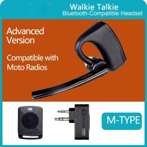 Earphone Handsfree PTT Wireless Headphone Bluetooth for Motorola CLS1410 XTN GTX RDX CP200 PR400 CT250 etc