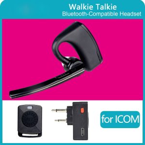 Bluetooth Earphone Finger PTT Wireless Headset For ICOM V82 V85 F3000 F3001 F4011 F3003 etc Radio