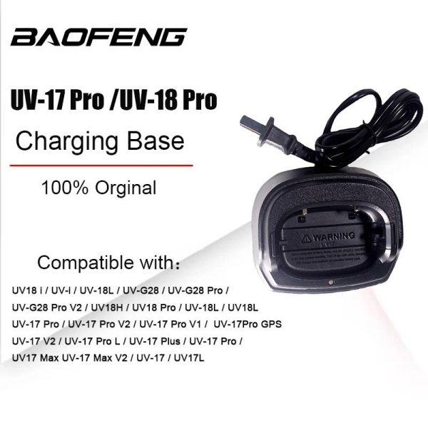 Baofeng UV-17 Pro/UV-18Pro Charger UV-17 Battery Desktop Base Chargers Input DC 8.4V Output Li-ion Charging Dock Plug Accessory - Image 2