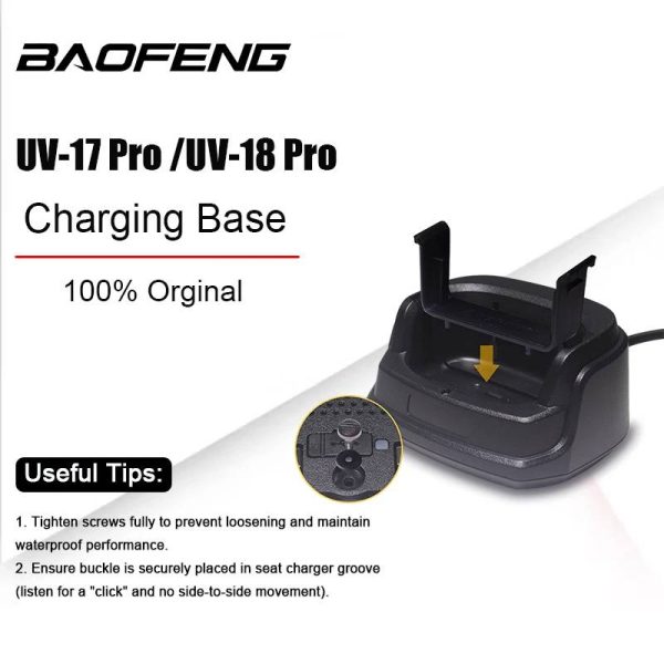 Baofeng UV-17 Pro/UV-18Pro Charger UV-17 Battery Desktop Base Chargers Input DC 8.4V Output Li-ion Charging Dock Plug Accessory - Image 3