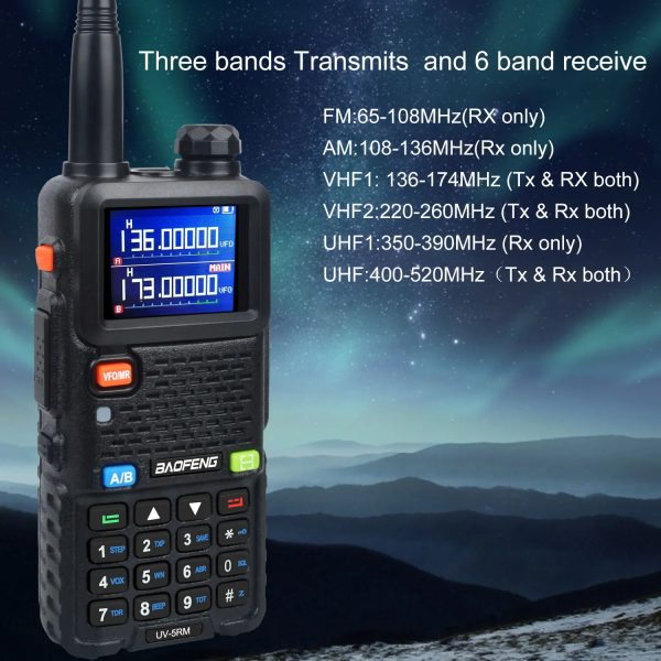 2024 New Version Baofeng UV-5RM Multi Band Portable Radio Air Band One Key Fast Frequency Copy - Image 2