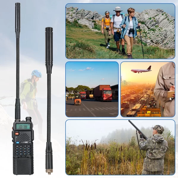 Baofeng UV-25 Gooseneck Tactical Antenna SMA-Female Dual Band VHF UHF Goose Tube Walkie Talkie UV-5R BF-25L Ham Two Way Radio - Image 6