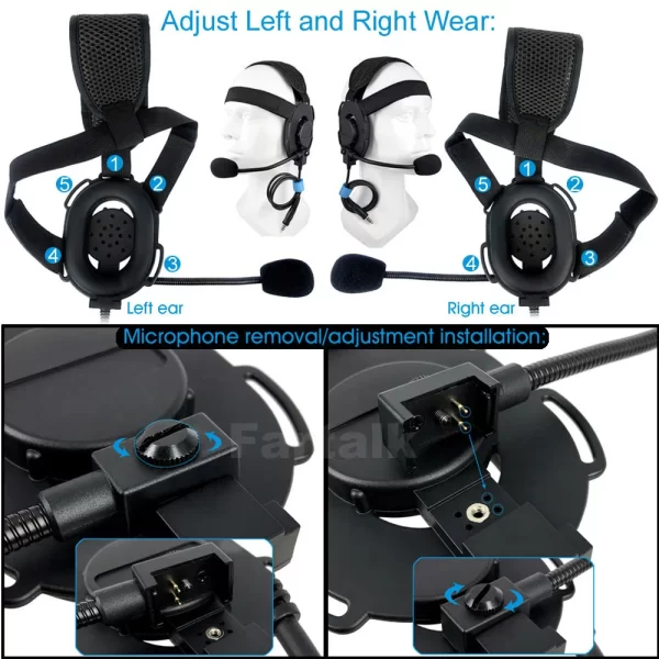 FT-03 Tactical Earpiece Mic U94 PTT K-Type Optional for Kenwood Baofeng Wouxun Radio Walkie Talkie Hunting Airsoft Earphone - Image 4
