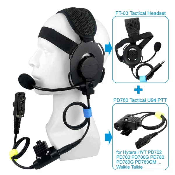 FT03 Tactical Earpiece U94 PTT for Hytera HYT PD702 PD700 PD700G PD780 PD780G PD780GM Radio Walkie Talkie Hunting Airsoft Earphone - Image 2
