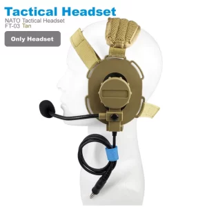 New Tactical PTT Headset Mic for YAESU Vertex VX-6R VX-7R VX6R VX7R FT-270 FT-270R VX-127 VX-170 Walkie Talkie FT-03 Headphone