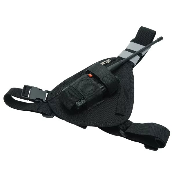 Outdoor walkie talkie call machine triangle tactical chest bag vest camping accessories chest zipper bag - Image 4